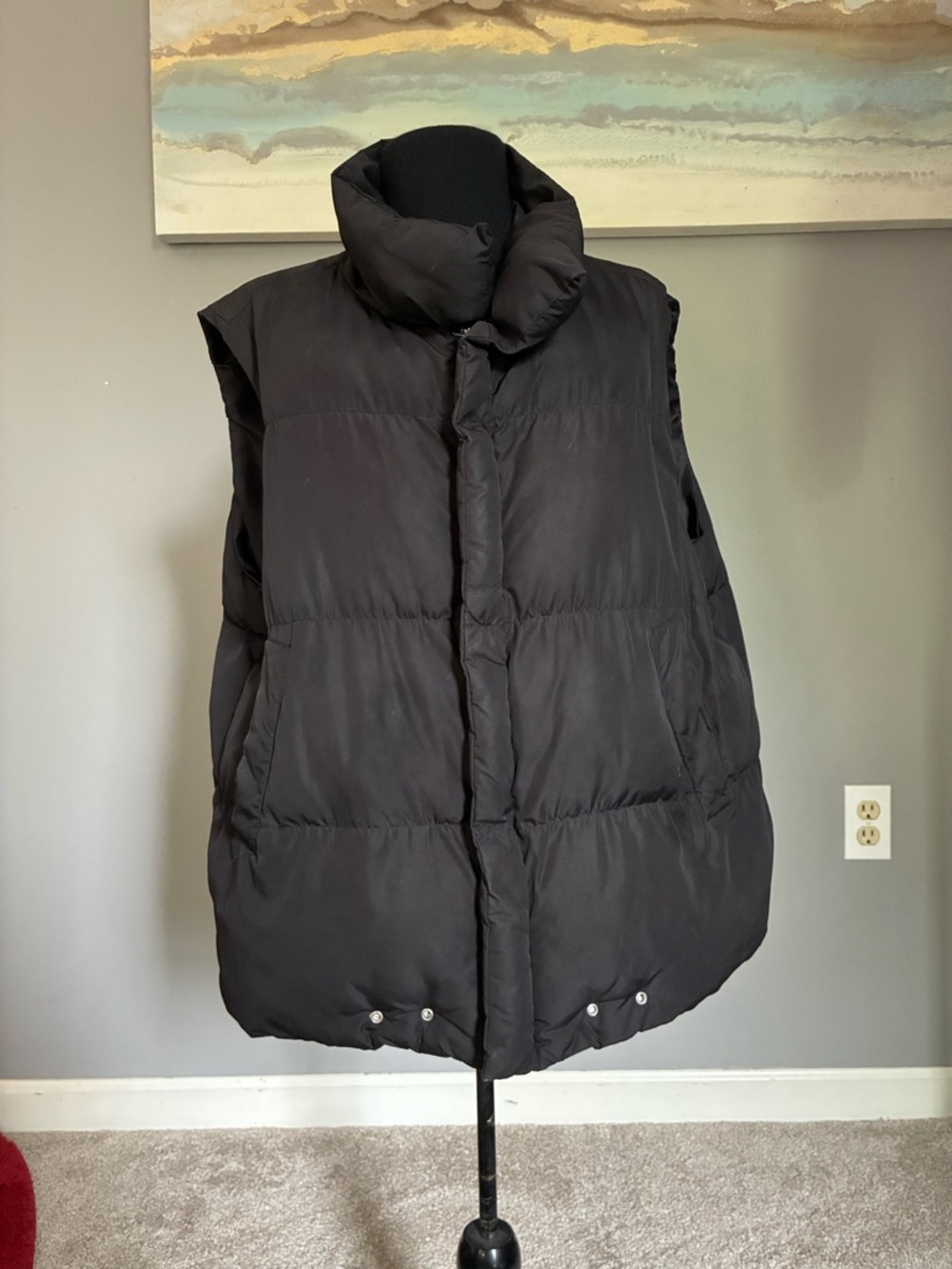 Black Puffer Vest Jacket